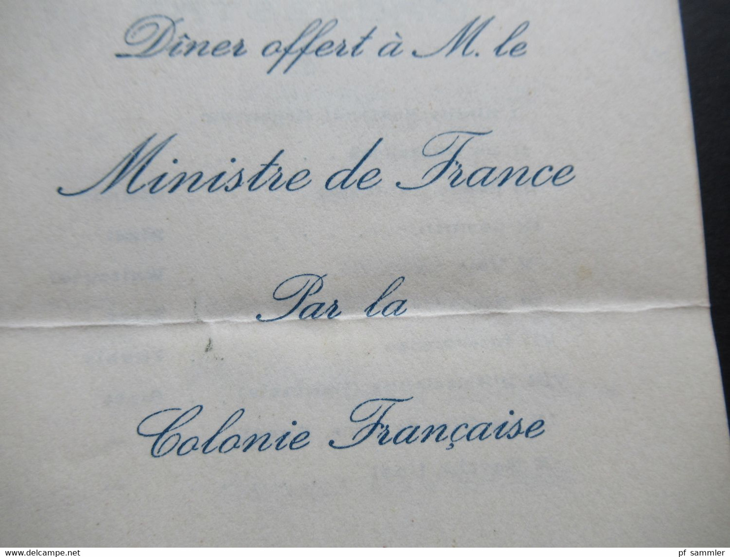 Frankreich / Argentinien Speisekarte Menu / Diner Offert A M. Le Ministre De France Mendoza 9.4.1916 Im Grand Hotel - Menú