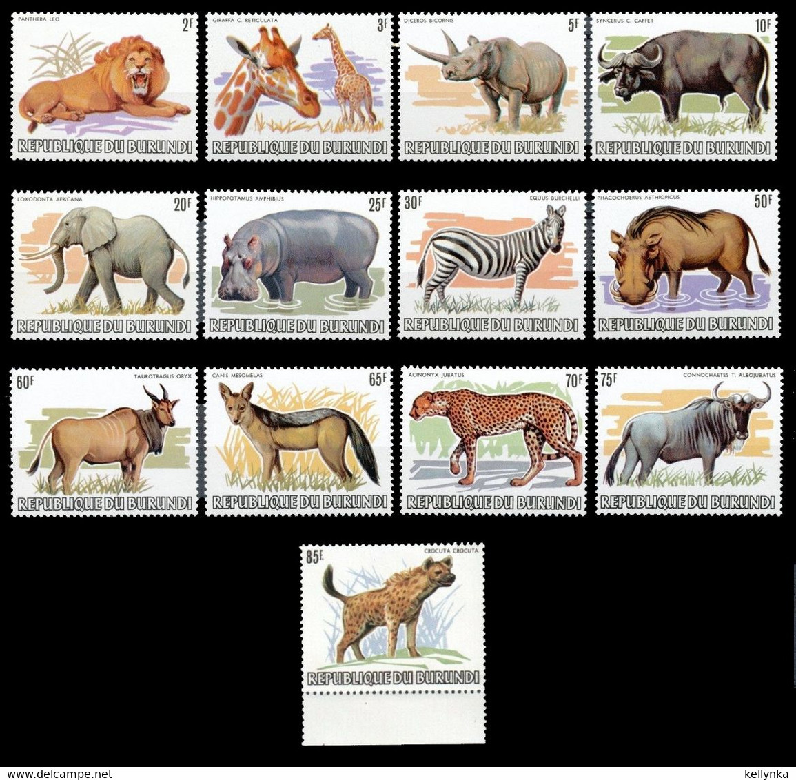 Burundi - 879/891 - 589/601 - Animaux D'Afrique - WWF - 1982 - MNH - Unused Stamps