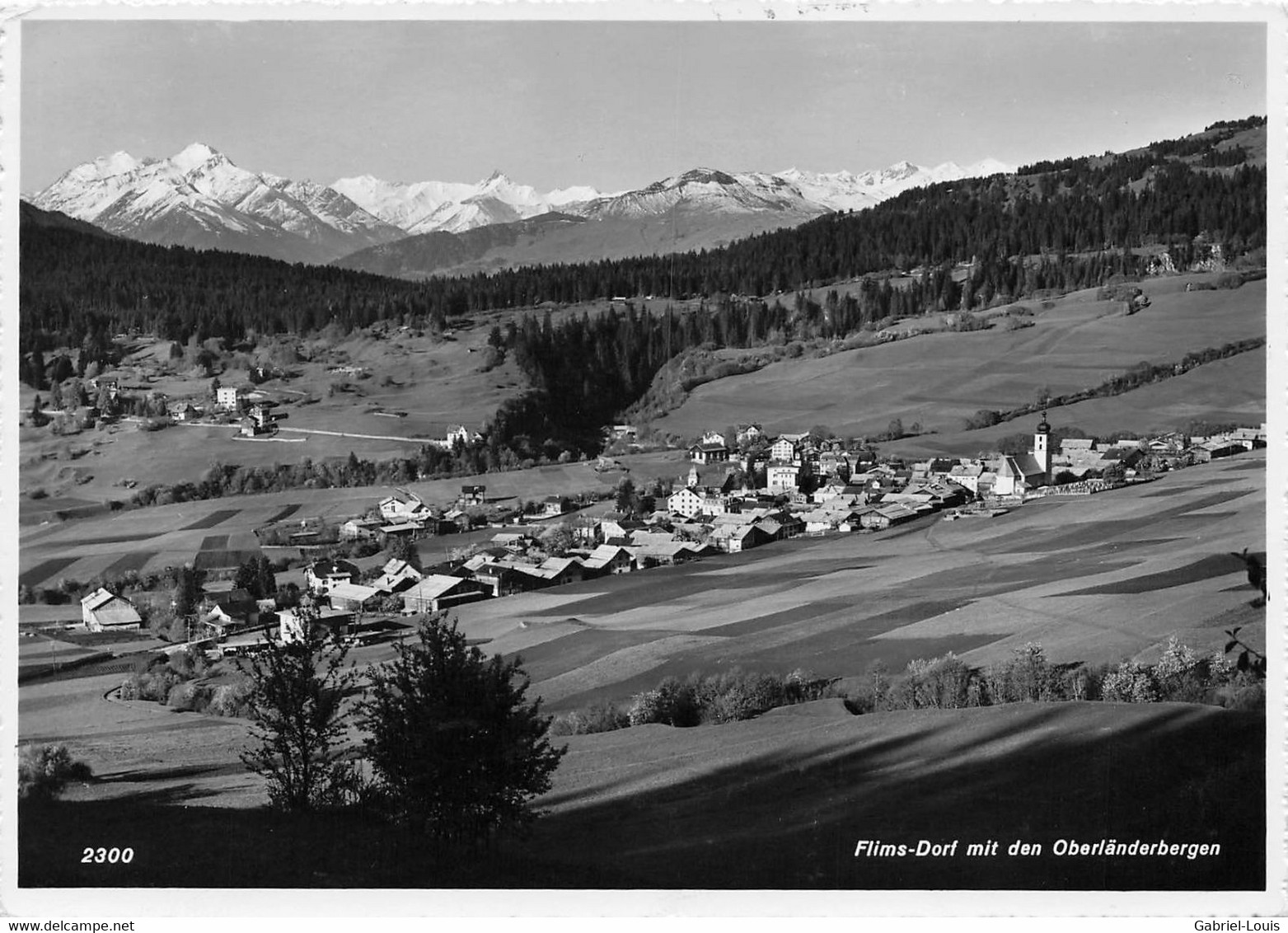 Flims-dorf Mit Den Oberländerbergen 1946 (10 X 15 Cm) - Flims