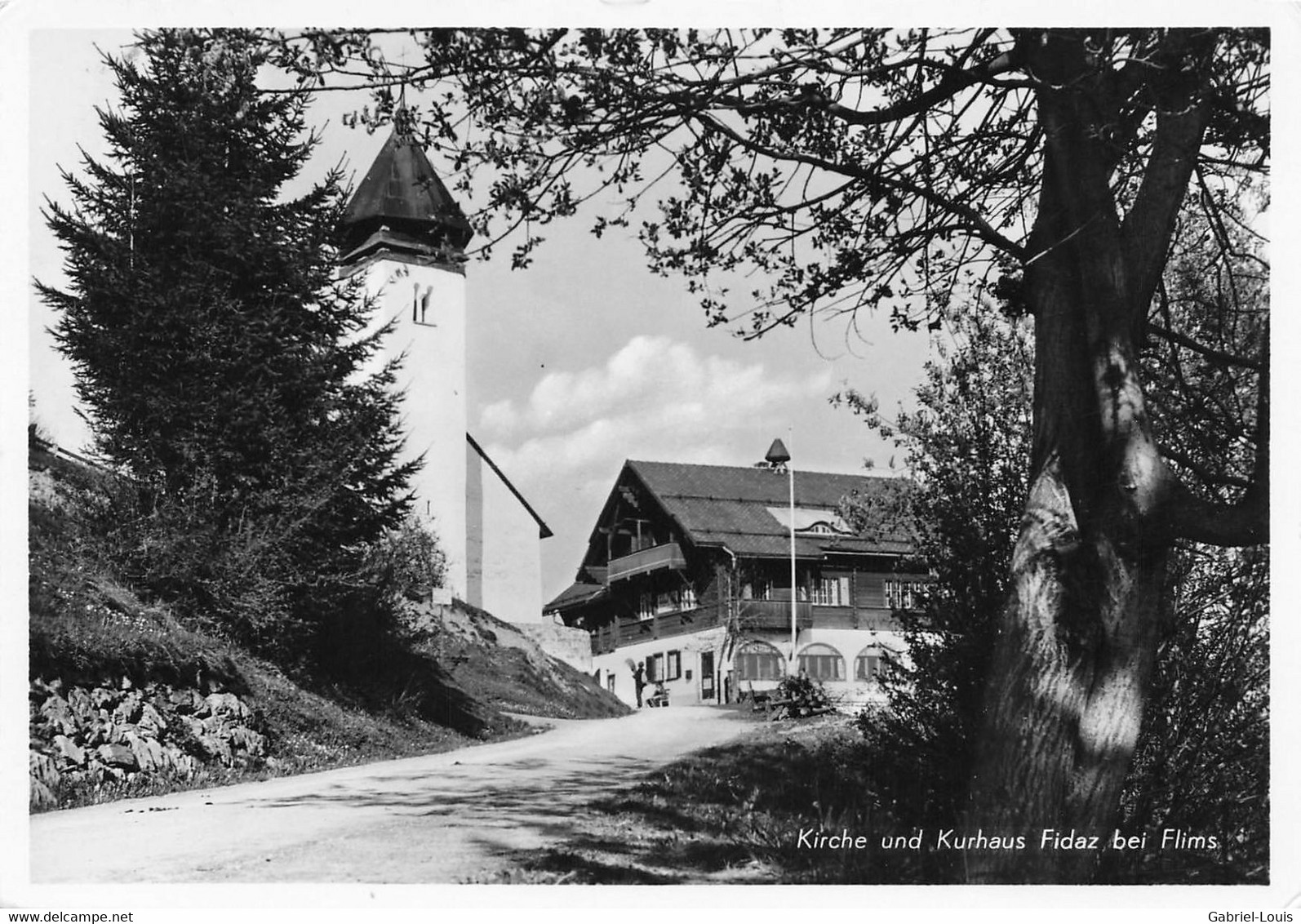 Kirche Und Kurhaus Fidaz Bei Flims  (10 X 15 Cm) - Flims