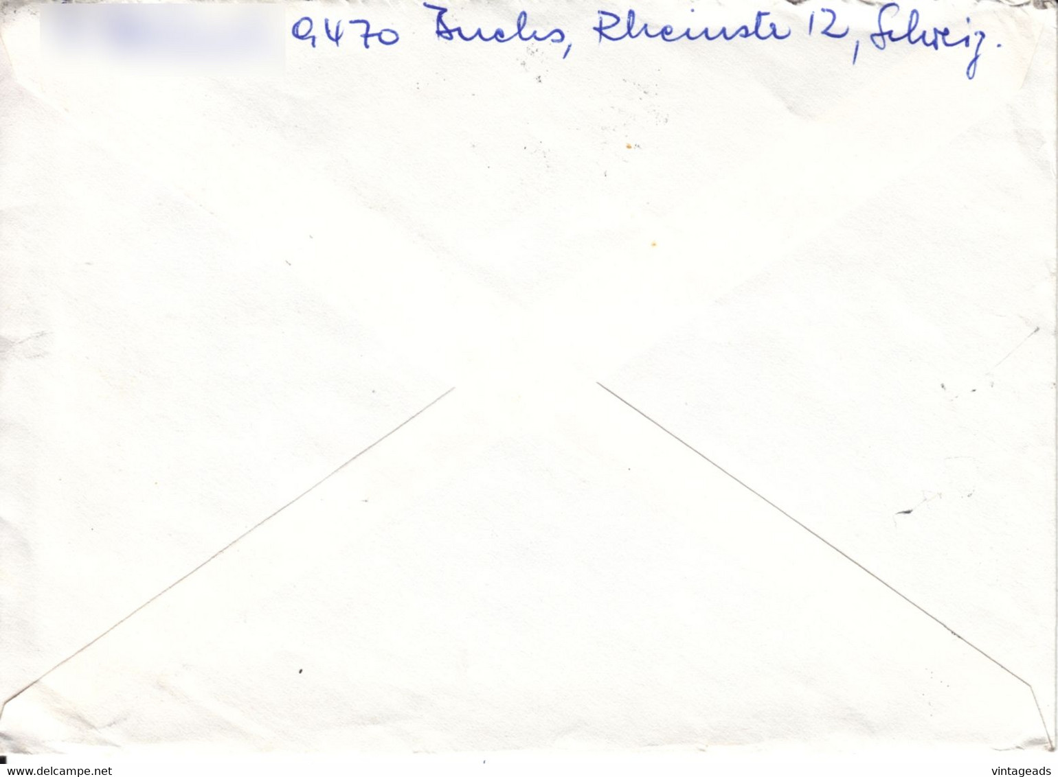 BM899 Liechtenstein Briefkuvert Frankiert Mit Randstück, Reco 9494 Schaan 393, Gelaufen 1968 - Briefe U. Dokumente