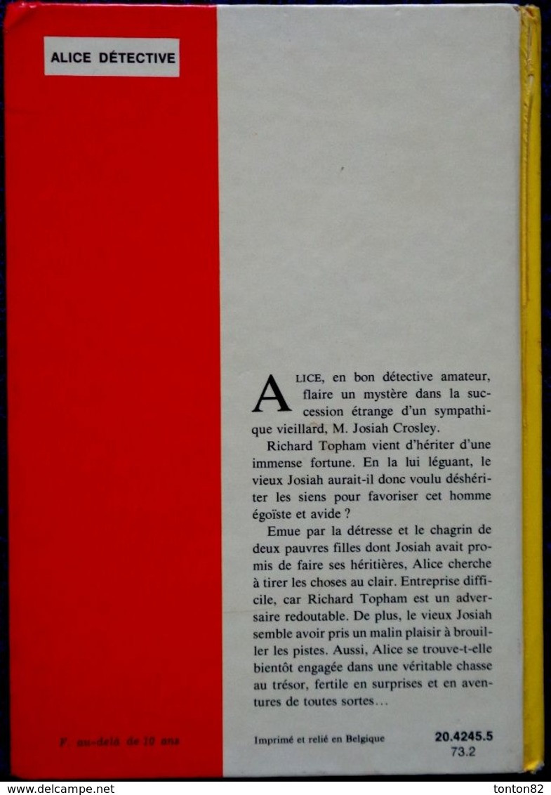 Caroline Quine - ALICE Détective  - Idéal Bibliothèque  - ( 1973 ) . - Ideal Bibliotheque