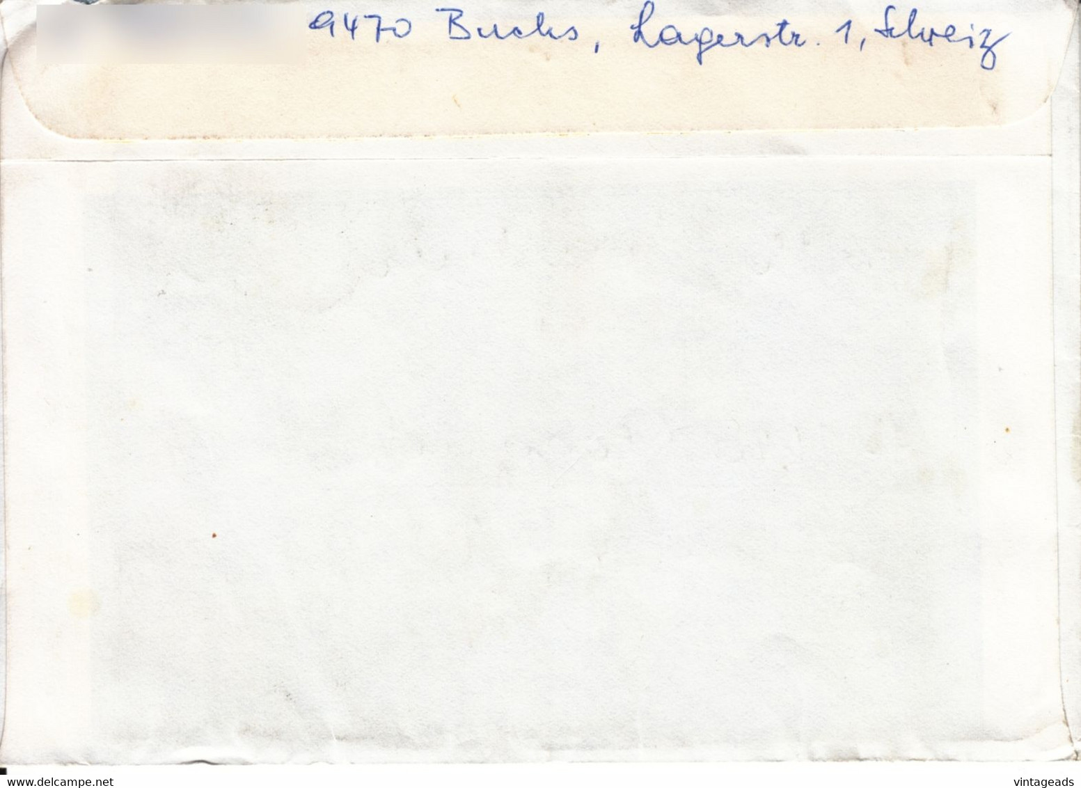BM901 Liechtenstein Briefkuvert Frankiert Mit Randstück André De Cock, Gelaufen 1973 - Briefe U. Dokumente