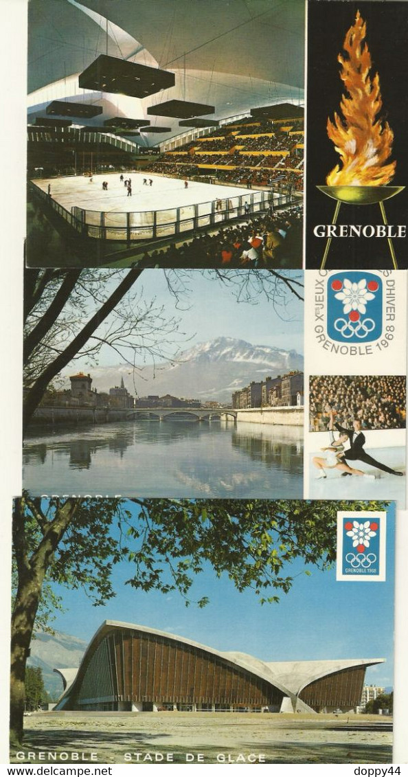 THEME JO GRENOBLE  SERIE COMPLETE CARTES TP + CACHET PREMIER JOUR 06/02/1968. - Invierno 1968: Grenoble