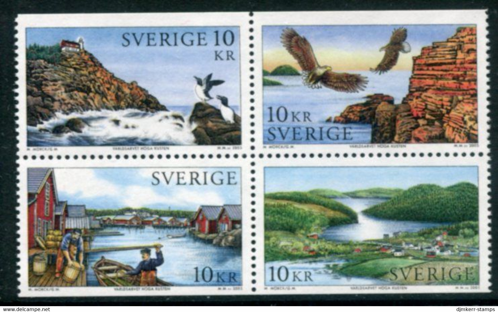 SWEDEN 2005 World Heritage Sites MNH / **.  Michel 2453-56 - Unused Stamps