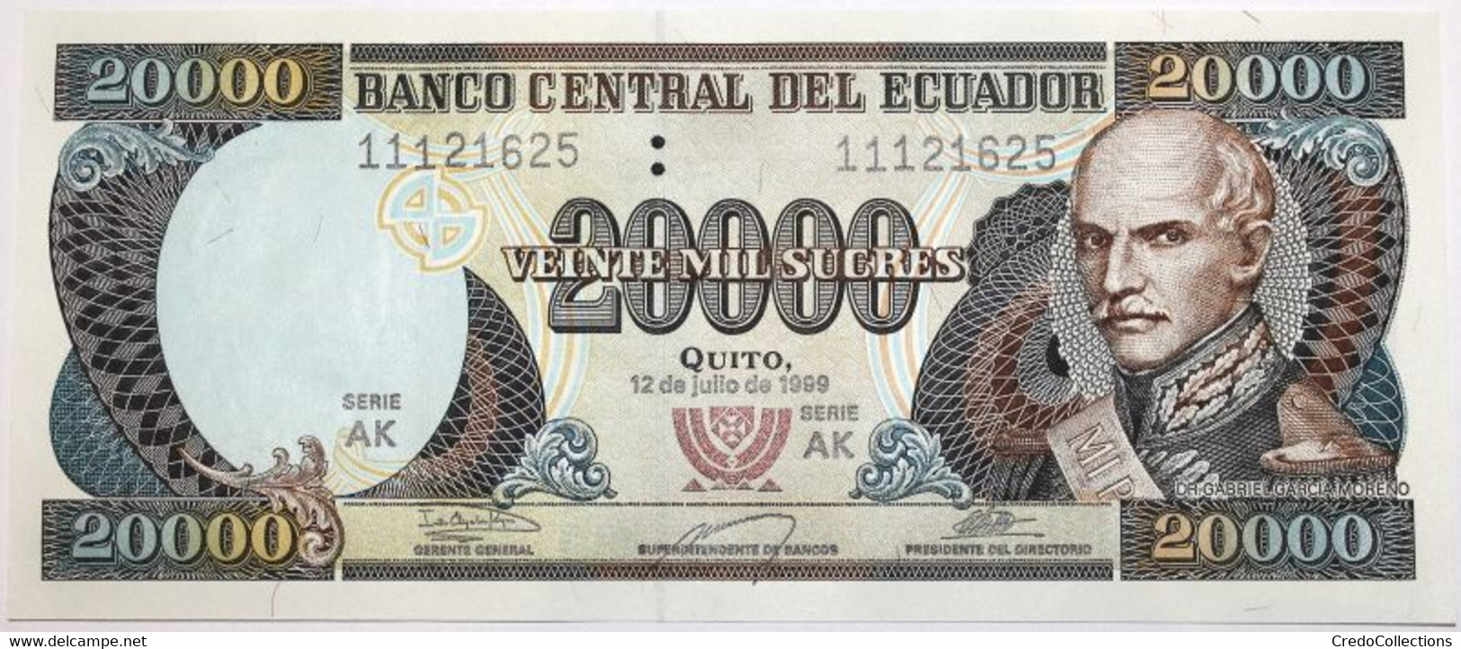 Équateur - 20000 Sucres - 1999 - PICK 129g.2 - NEUF - Ecuador