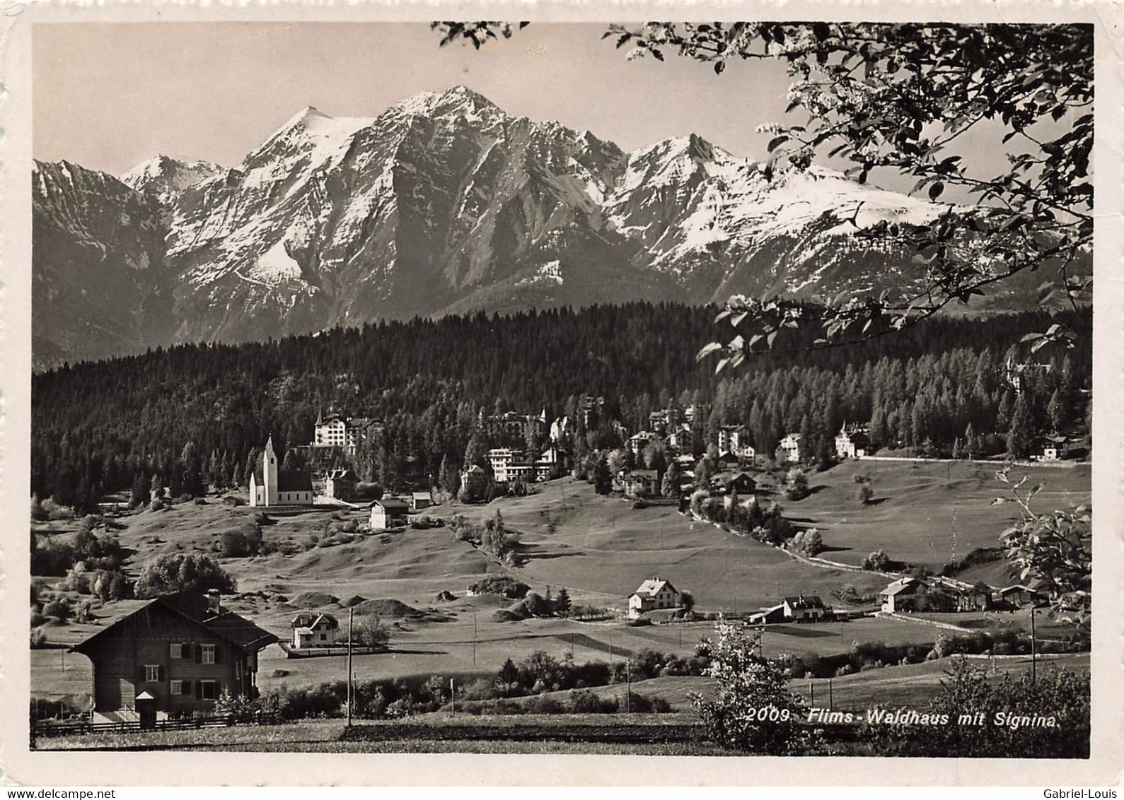 Flims Waldhaus Mit Signina 1942  (10 X 15 Cm) - Flims