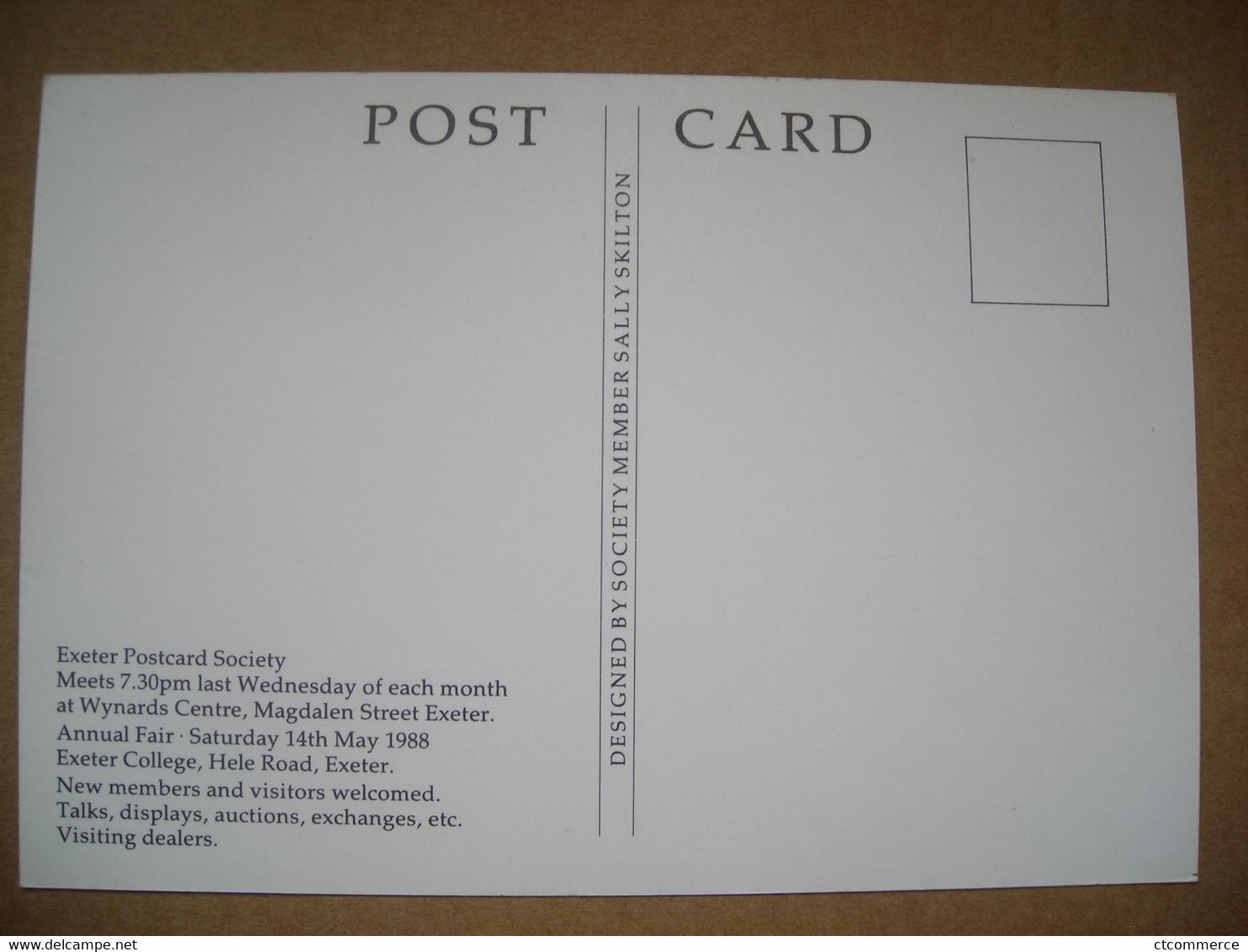 Exeter Postcard Society Société De Cartes Postales D'Exeter 1988 - Exeter