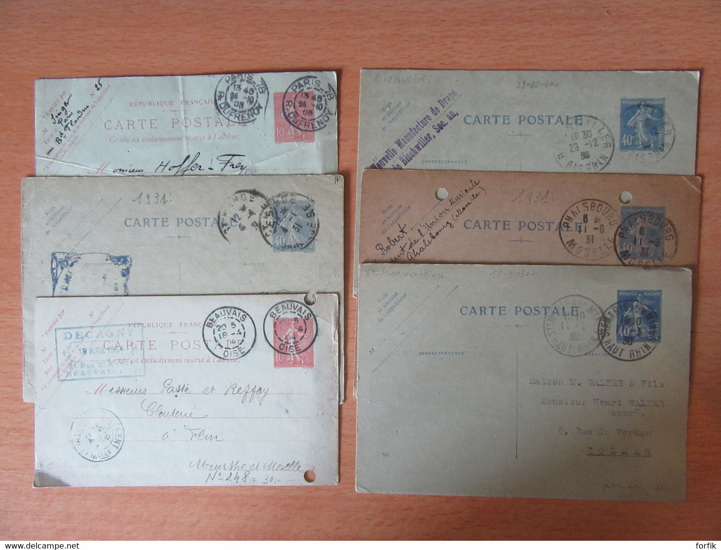 France - Lot De 49 Entiers Divers Semeuse, Mouchon, Sage, Pasteur, Paix, Tous Circulés, à étudier - Lots Et Collections : Entiers Et PAP