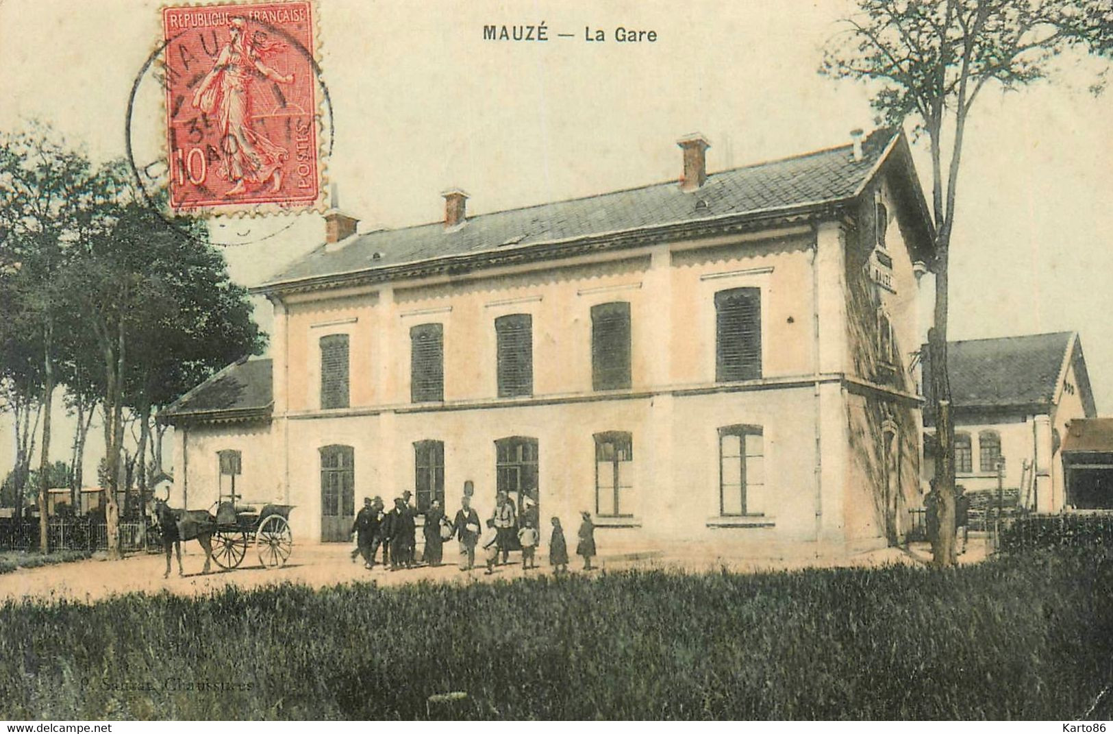 Mauzé * 1906 * La Gare * Ligne Chemin De Fer Deux Sèvres - Mauze Sur Le Mignon