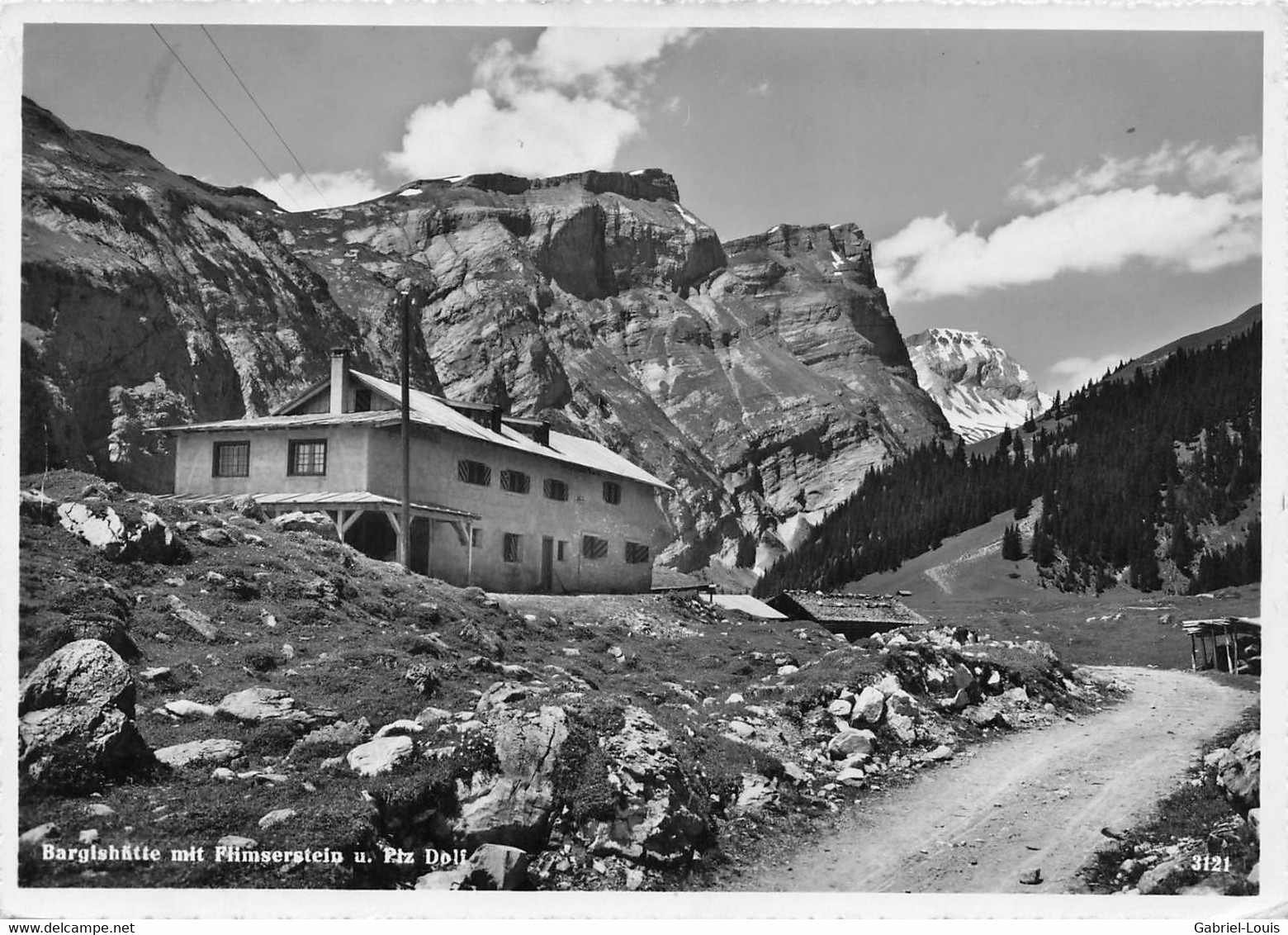 Bargishütte Mit Flimserstein Flims  (10 X 15 Cm) - Flims