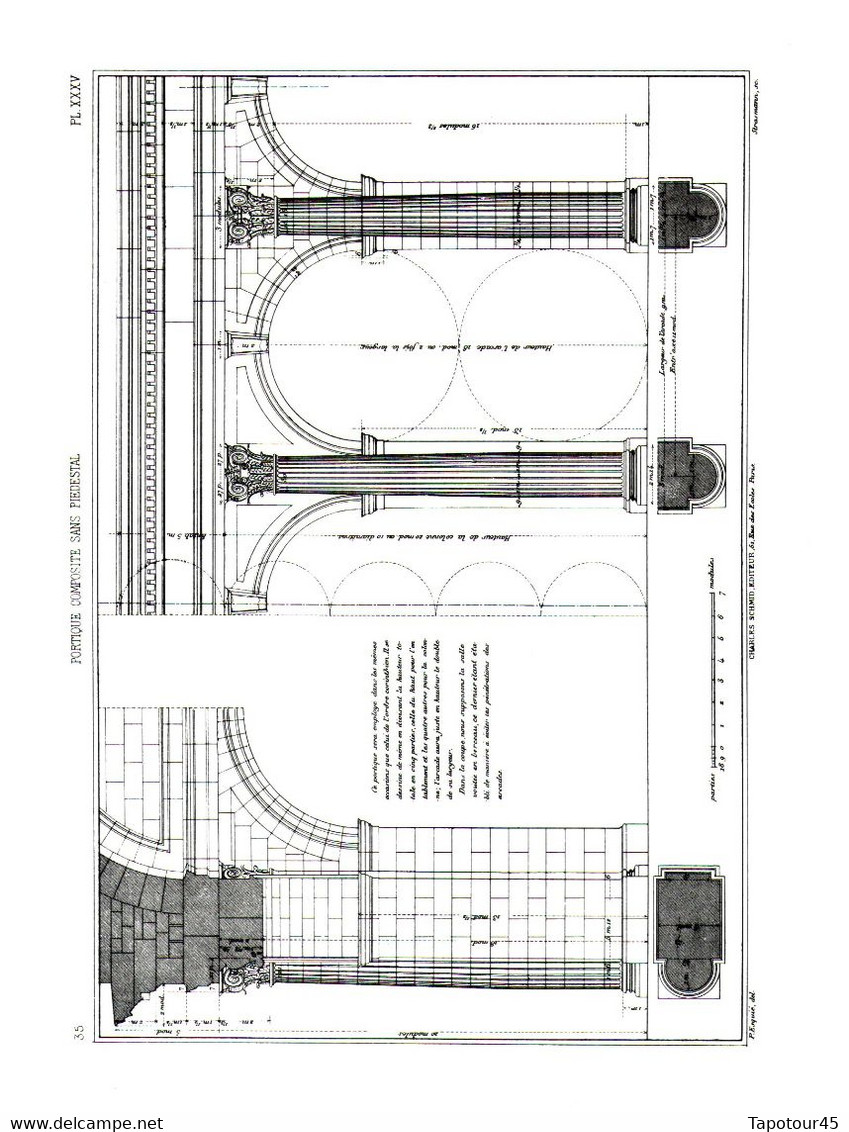 C 15  > 75 Pages Imprimées Sur Du Papier 80 Gr De "Pierre Esquié" Concernant Un Traité Élémentaire D'Architecture - Architecture