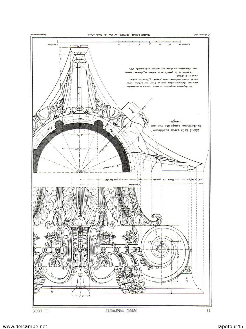 C 15  > 75 Pages Imprimées Sur Du Papier 80 Gr De "Pierre Esquié" Concernant Un Traité Élémentaire D'Architecture - Architecture