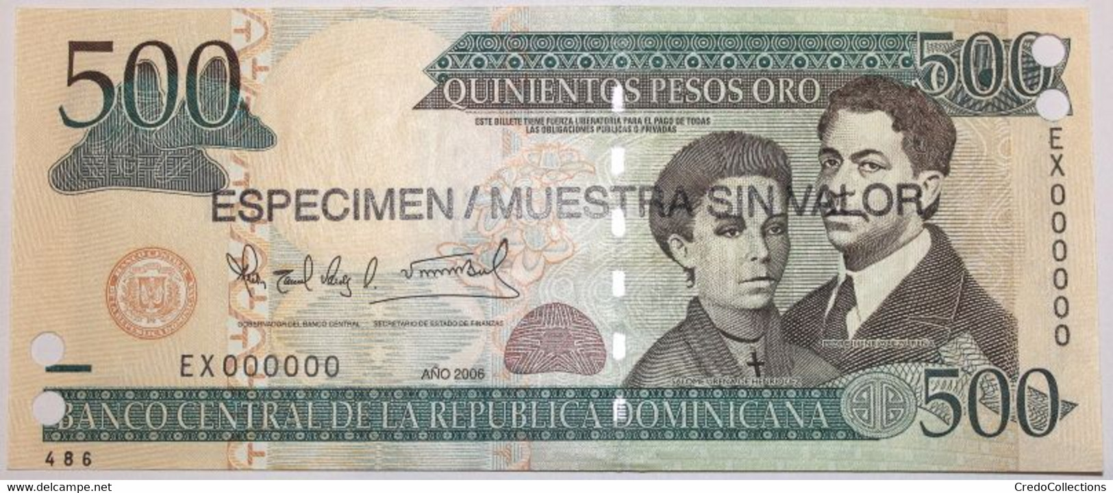 Dominicaine (Rép.) - 500 Pesos Oro - 2006 - PICK 179as - NEUF - Dominicaine