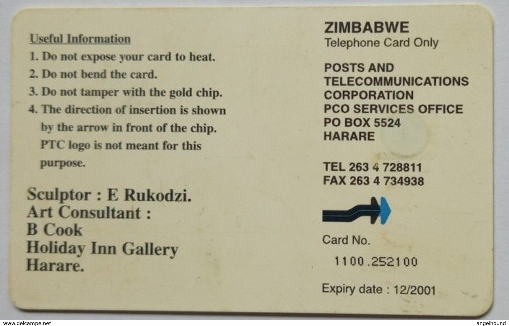 Zimbabwe $100 " Sculpture 2" - Simbabwe