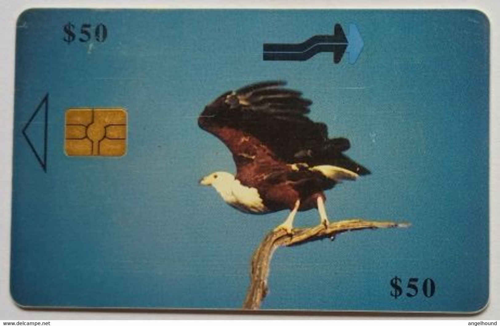 Zimbabwe $50 " Fish Eagle In Flight " - Zimbabwe