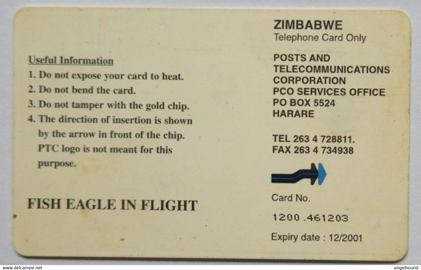 Zimbabwe $50 " Fish Eagle In Flight " - Zimbabwe