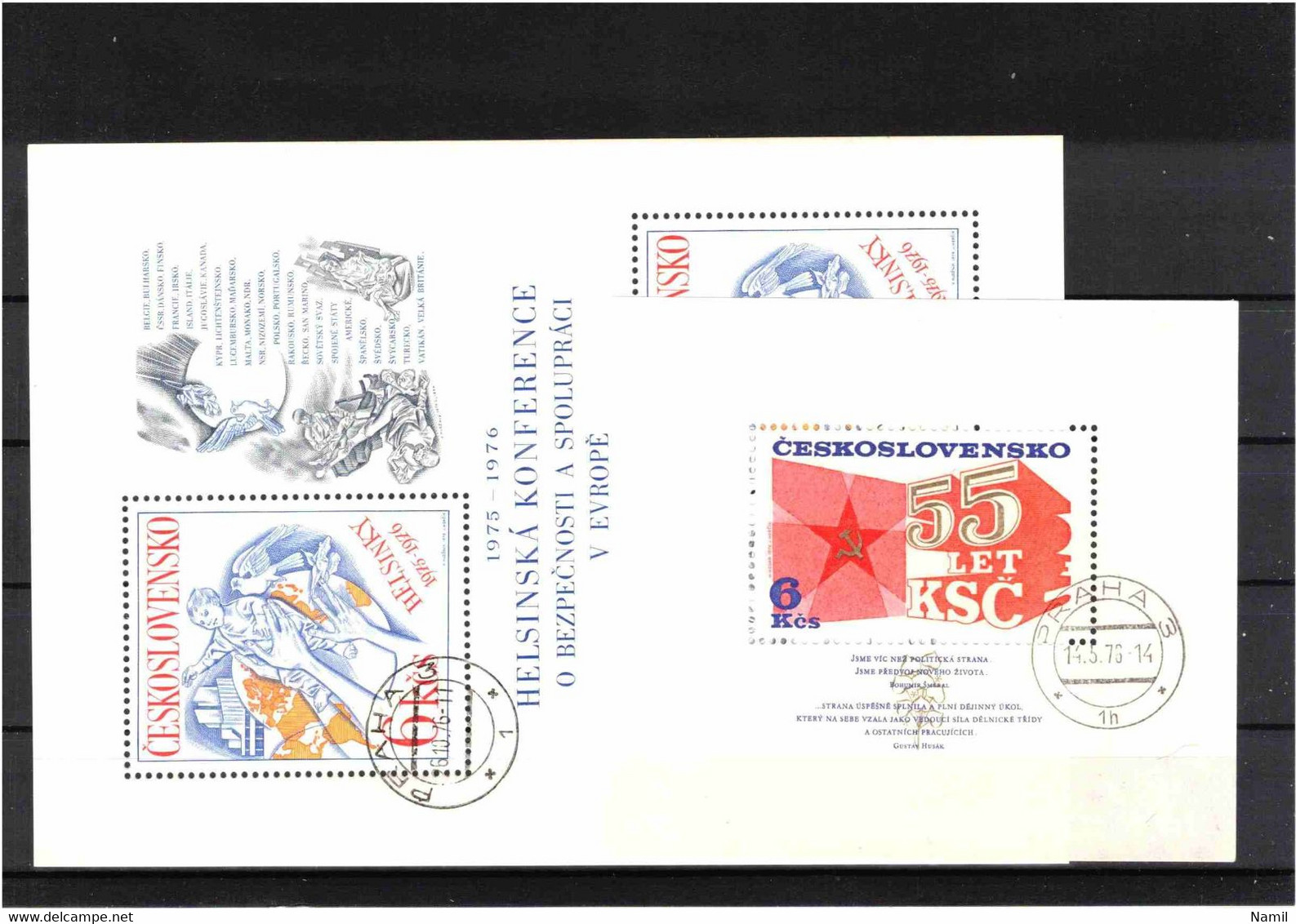 Tchécoslovaquie 1976 Mi 2300-2355+Bl.32-3 (Yv 2144-2191+BF 38-9), Obliteré, - Komplette Jahrgänge