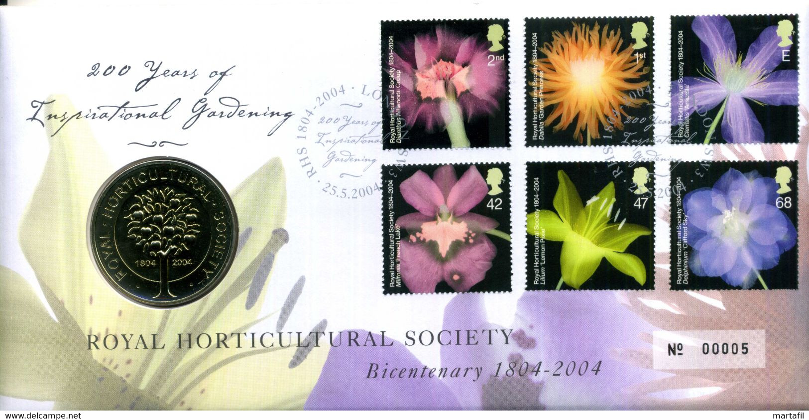 Royal Mail FDC "Royal Horticultural Society 200 Years Of Inspirational Gardening" - Orchidee