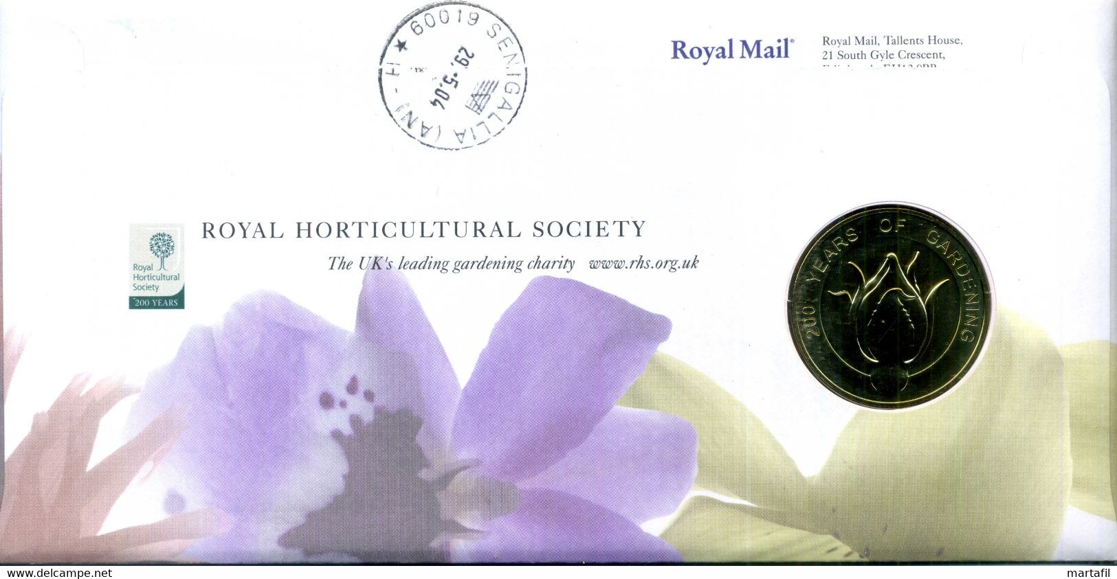 Royal Mail FDC "Royal Horticultural Society 200 Years Of Inspirational Gardening" - Orchideeën