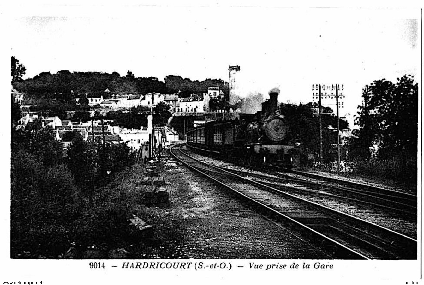 Hardricourt Yvelines Train Sortie De Gare Locomotive 1930 état Superbe - Hardricourt