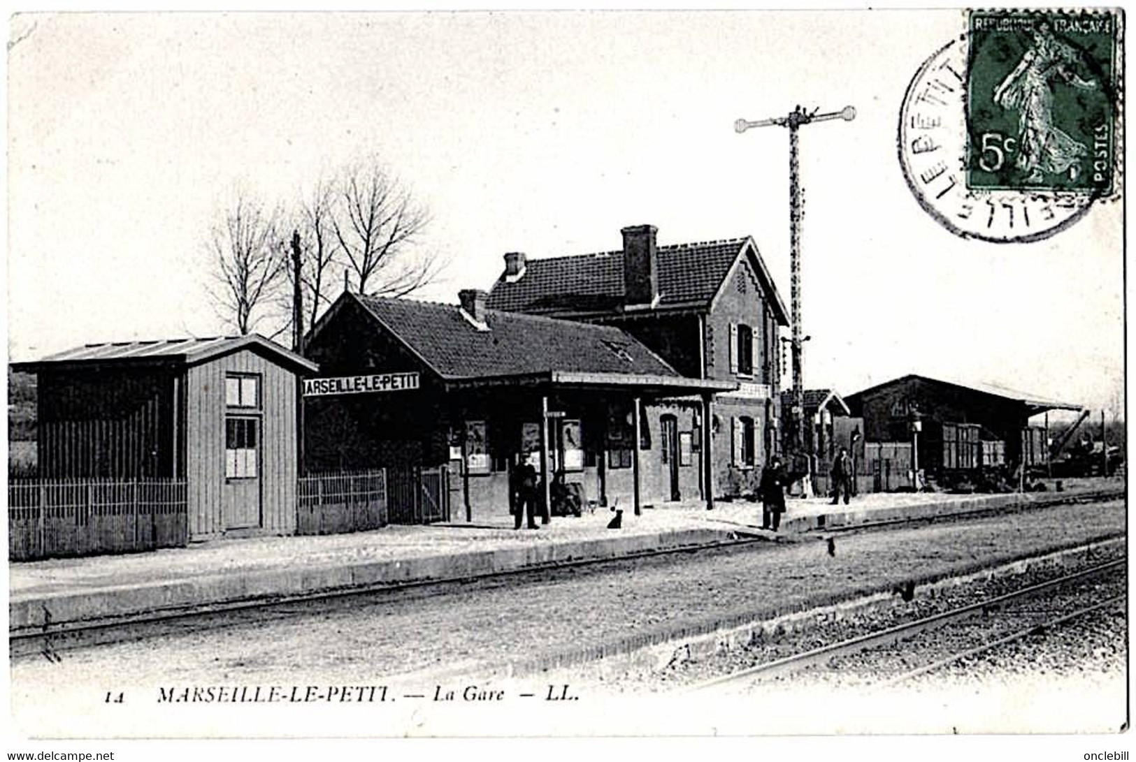 Marseille En Beauvaisis Oise Intérieur Gare Animé 1907 état Superbe - Marseille-en-Beauvaisis