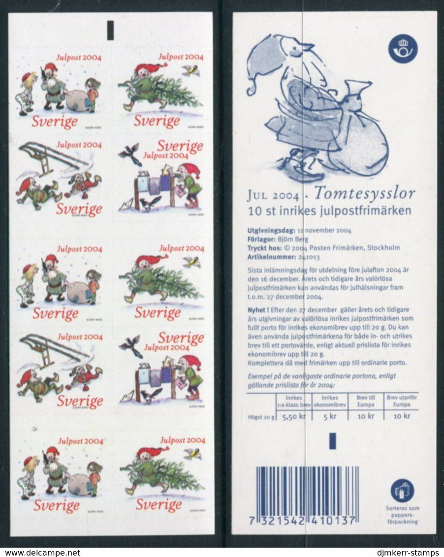 SWEDEN 2004 Christmas Booklet MNH / **.  Michel 2435-38 - Unused Stamps