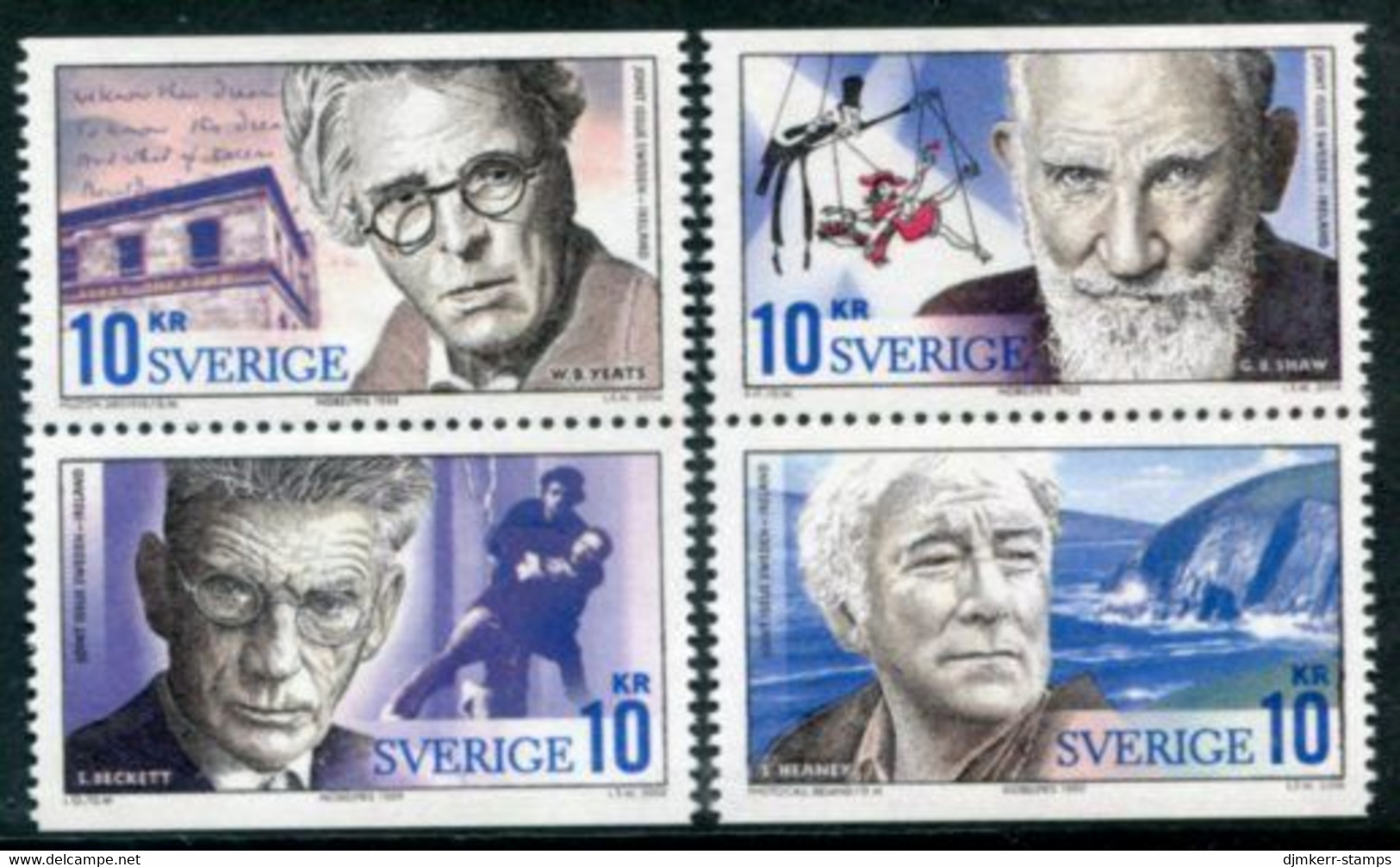 SWEDEN 2004 Irish Nobel Laureates For Literature MNH / **.  Michel 2422-25 - Unused Stamps