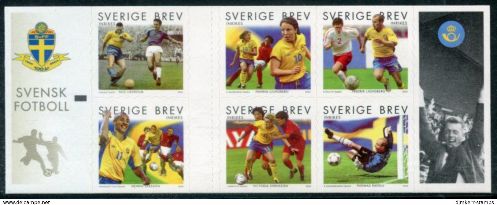 SWEDEN 2004 Centenary Of Football League Booklet MNH / **.  Michel 2396-401 - Unused Stamps