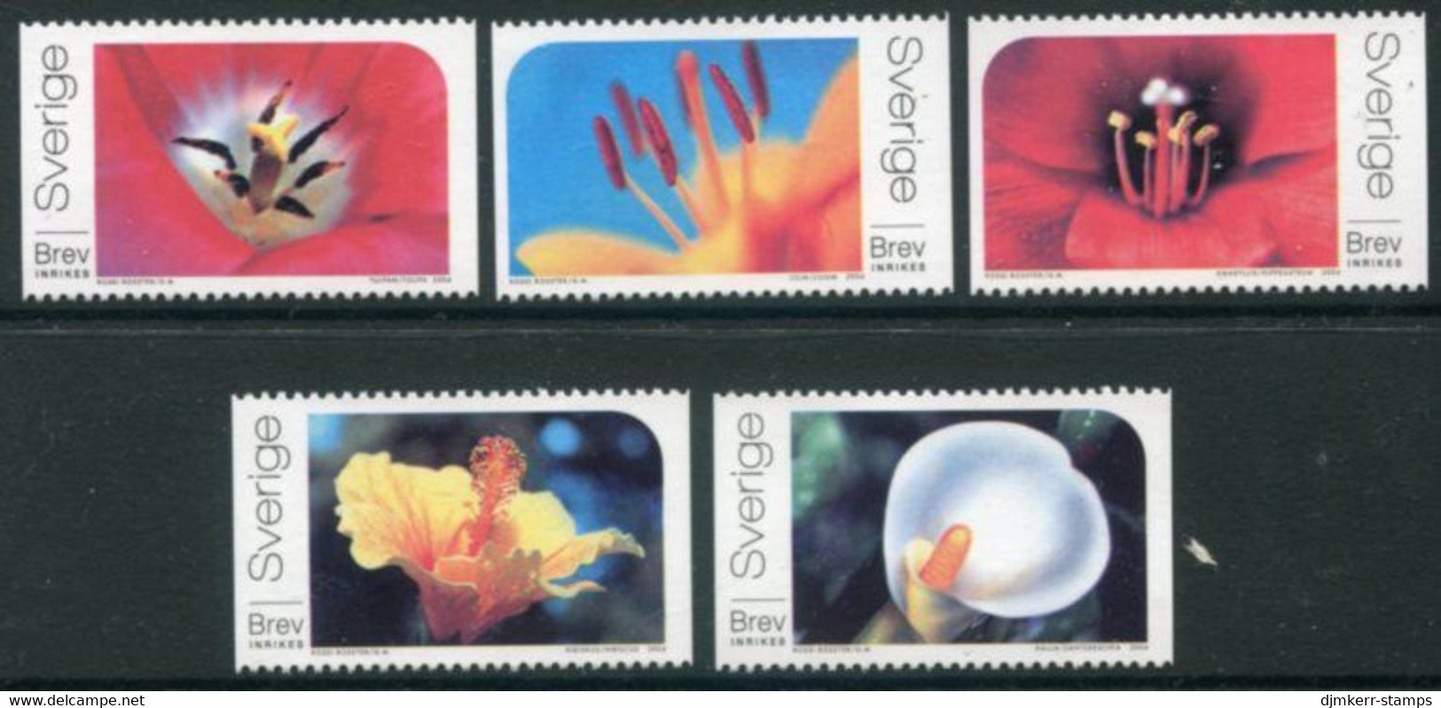 SWEDEN 2004 Greetings STamps: Scented Flowers  MNH / **.  Michel 2387-90 - Unused Stamps