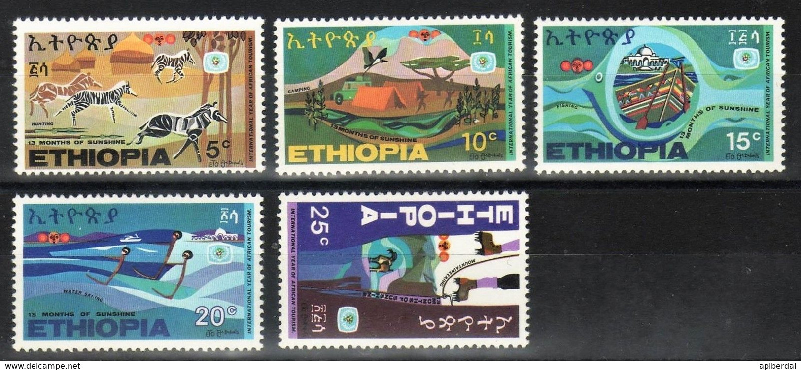 Ethiopie Ethiopia - 1969 "turismo" 5 Values MNH ** - Etiopia