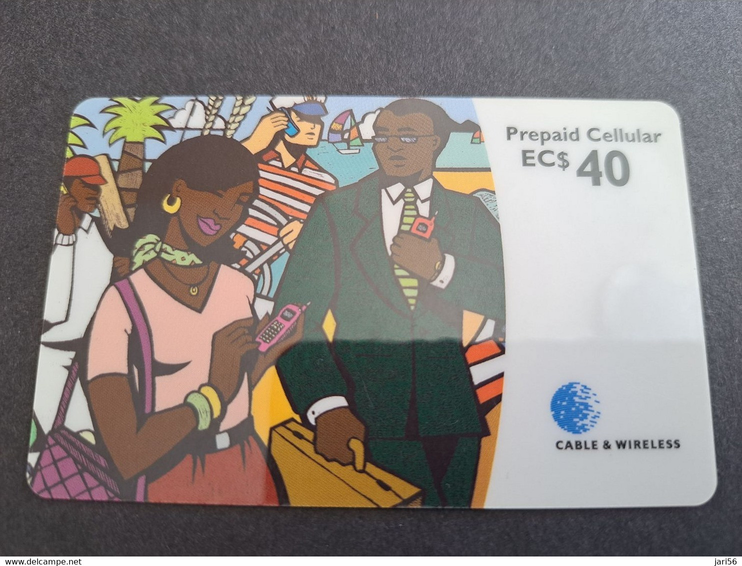 CARIBBEAN ISLANDS / $40,- PREPAID CELLULAIR    -PREPAID Used ** 10058** - Antille (Altri)