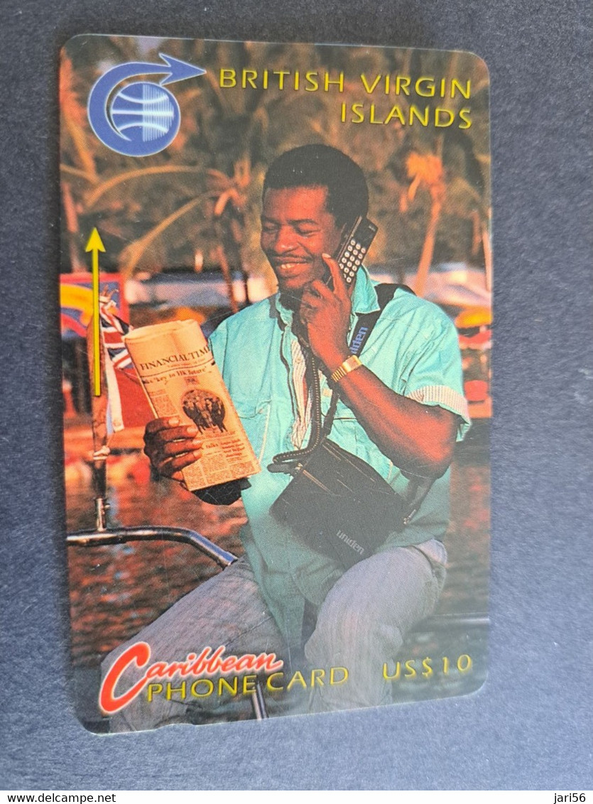 BRITSCH VIRGIN ISLANDS  US$ 10,-  BVI-3B  MAN ON PHONE  3CBVB     Fine Used Card   ** 10062 ** - Vierges (îles)