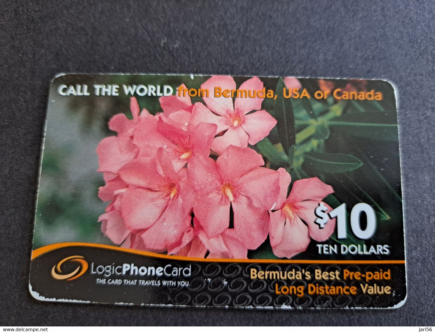 BERMUDA  $10,- LOGIC PHONECARD    BERMUDA     FLOWERS   PREPAID CARD  Fine USED  **10074** - Bermude