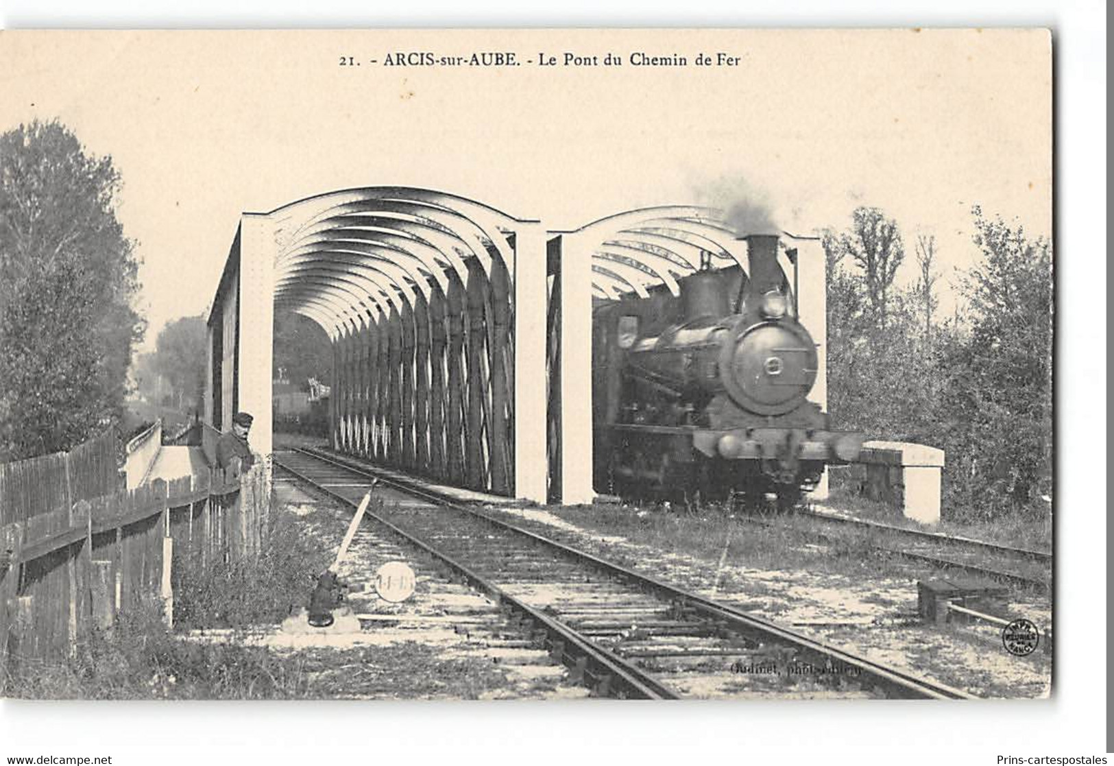 CPA 10 Arcis Sur Aube Le Pont Du Chemin De Fer Le Train - Arcis Sur Aube