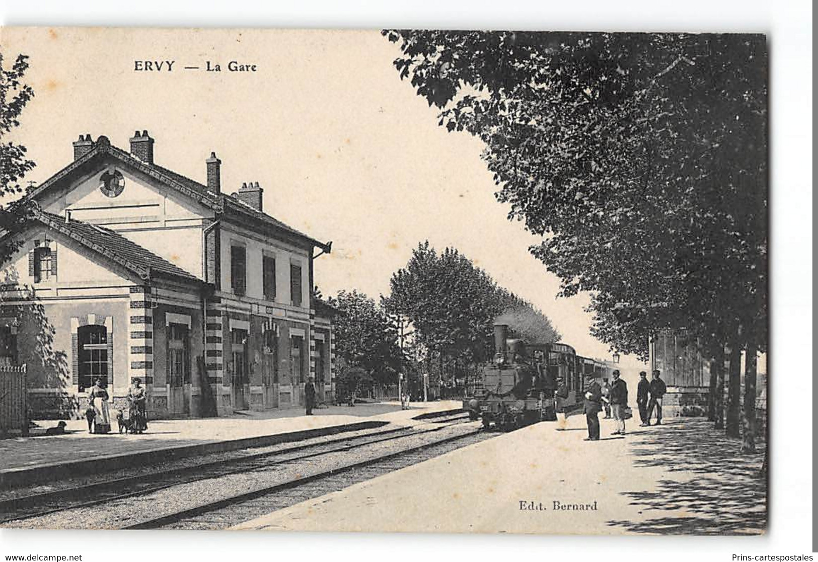 CPA 10 Ervy La Gare Le Train - Ervy-le-Chatel