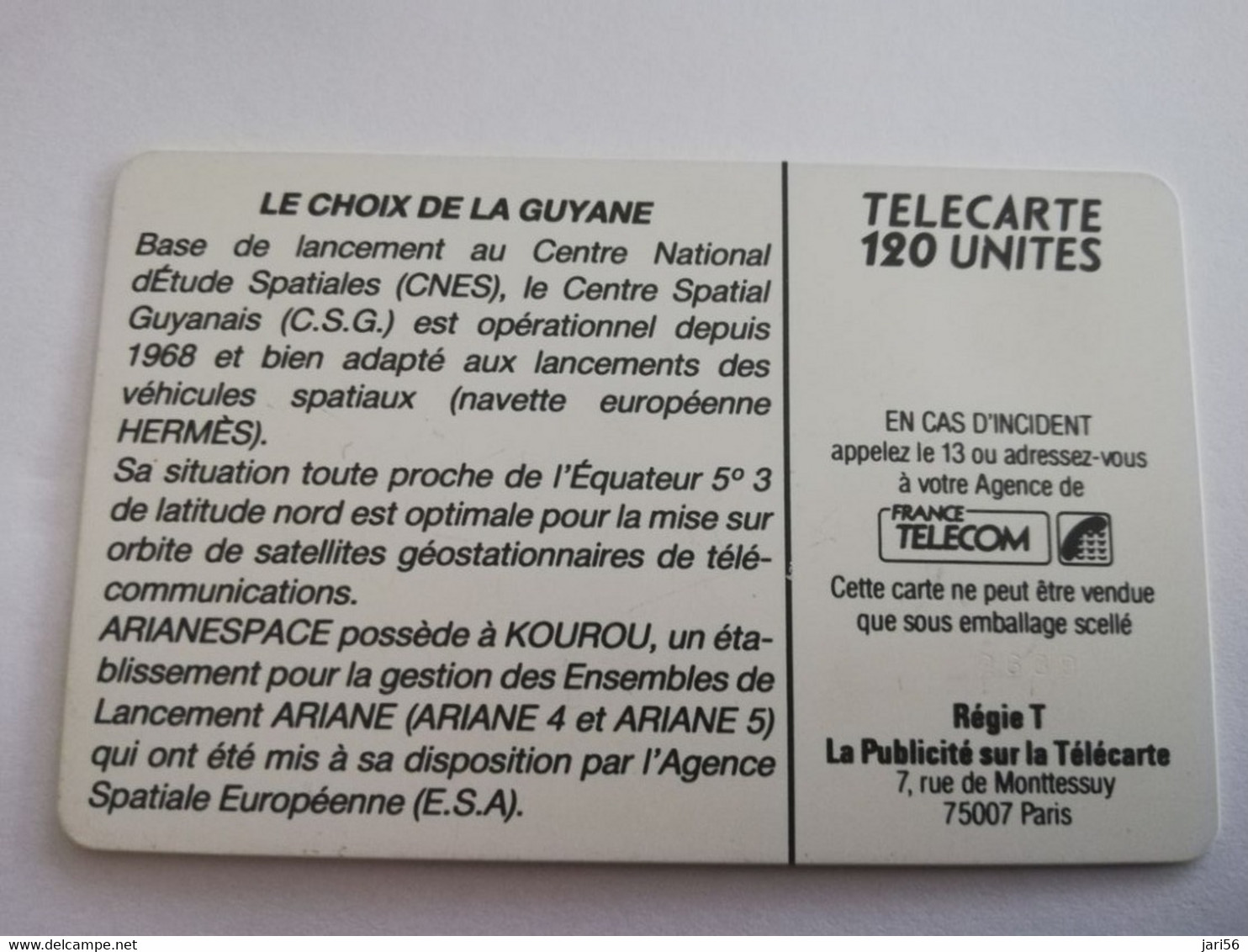 French Caribbean Phonecard St Martin CHIP Card 120 UNITS GUYANE ** 10077** - Antilles (French)