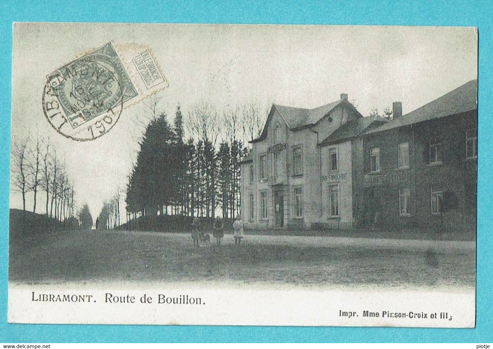* Libramont Chevigny (Luxembourg - La Wallonie) * (Impr. Mme Pinson Croix Et Fils) Route De Bouillon, Timbre, Imprimerie - Libramont-Chevigny