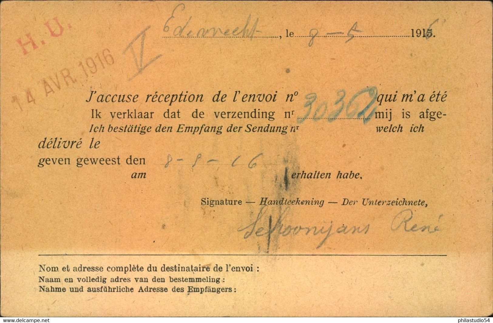 1916, Seltenere Kriegsgefangenenkarte Ab SOKTAU Nach Brüssel - Prisoners