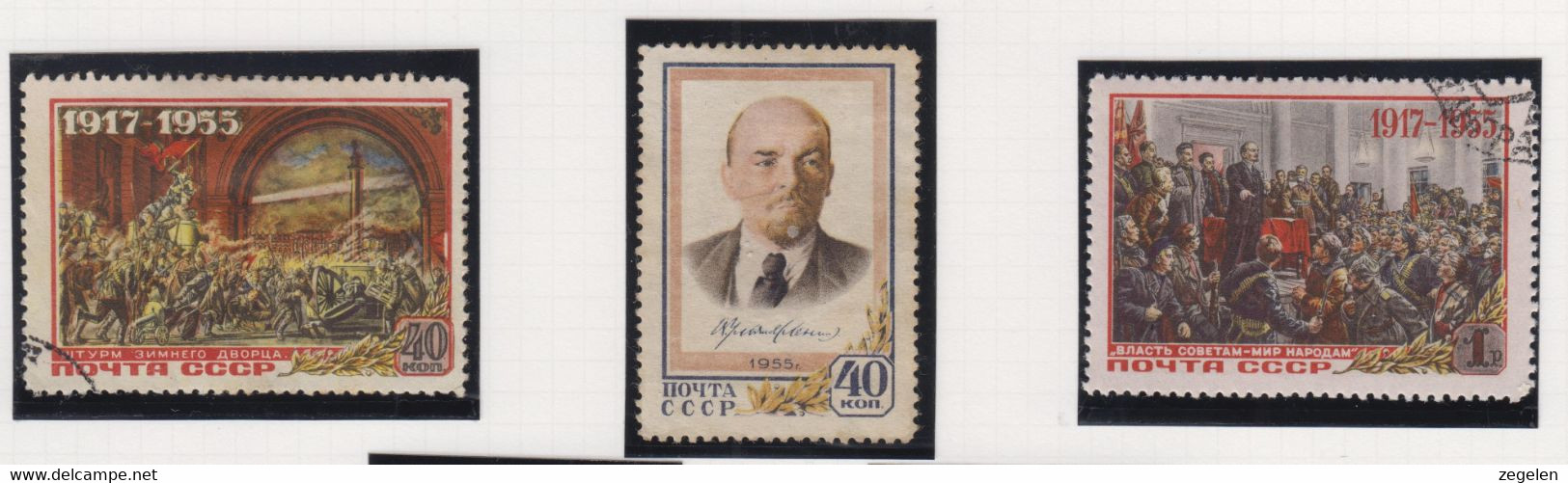 Sowjet-Unie Jaar 1955 Michel-nr 1786/1788 Gestempeld - Altri & Non Classificati