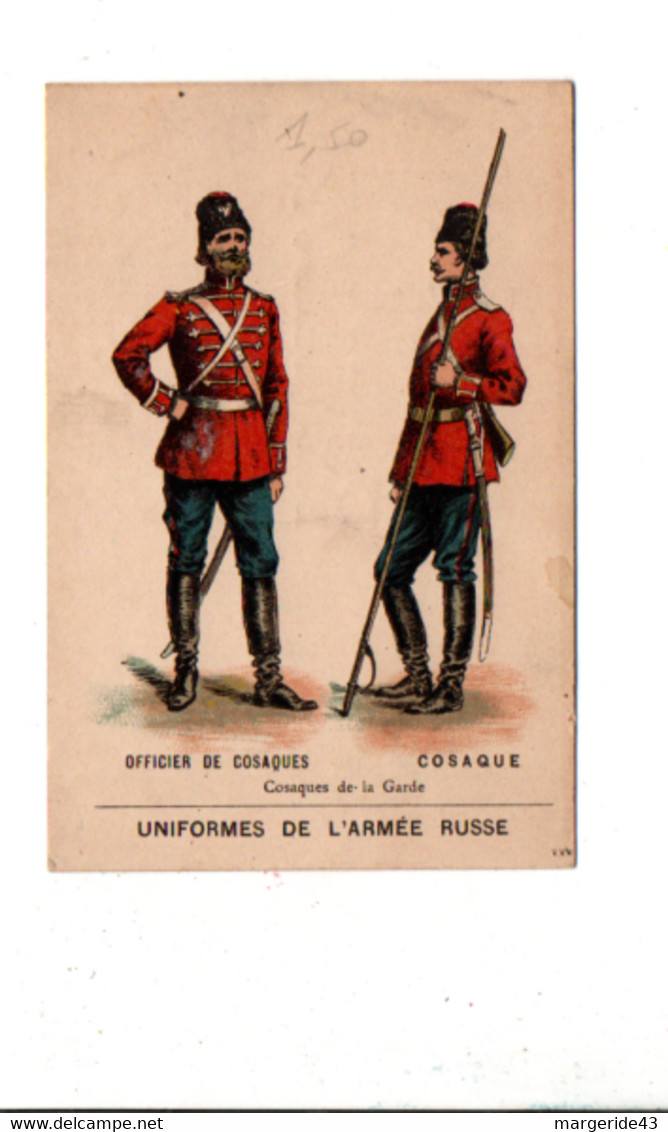 CHROMOS CHOCOLAT REVILLON - UNIFORMES DE L'ARMEE RUSSE - COSAQUES - Revillon