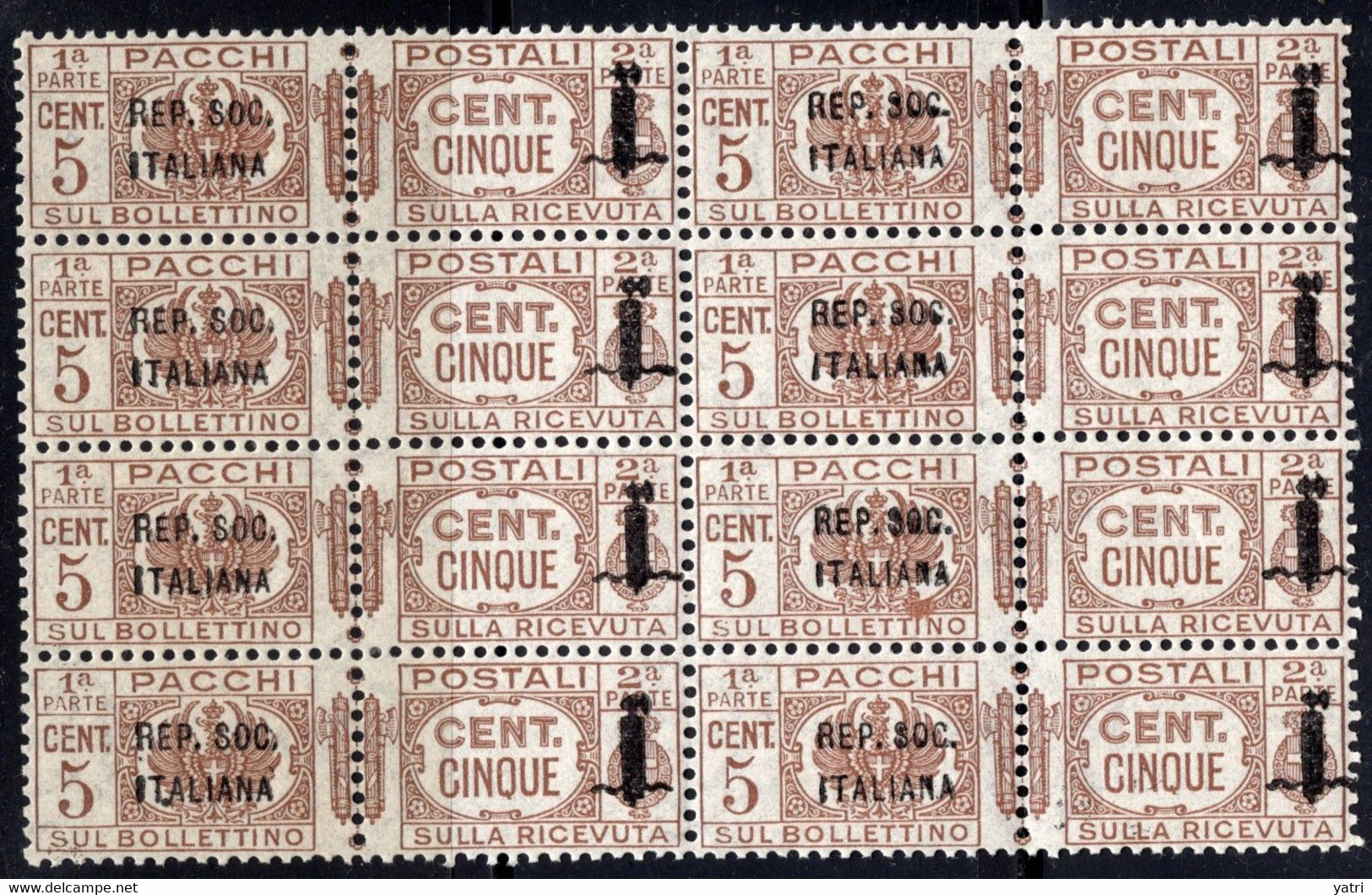 Repubblica Sociale (1944) - Pacchi Postali, 5 Cent. ** - Postpaketten