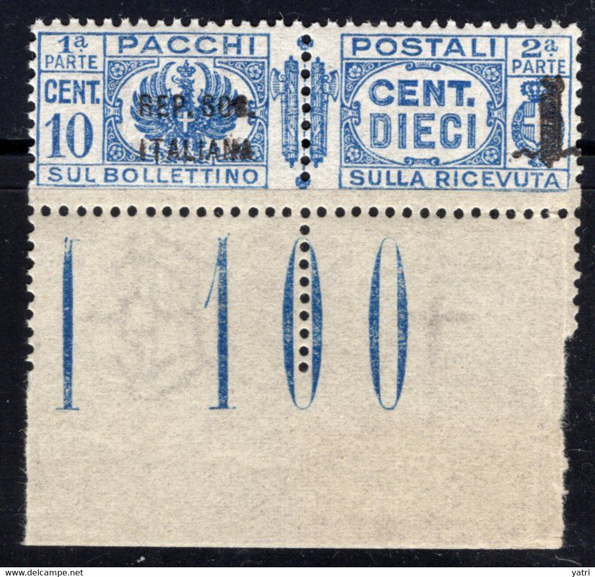 Repubblica Sociale (1944) - Pacchi Postali, 10 Cent. ** - Paquetes Postales