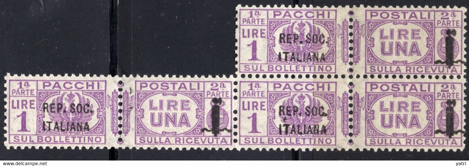 Repubblica Sociale (1944) - Pacchi Postali, 1 Lira ** - Postpaketten