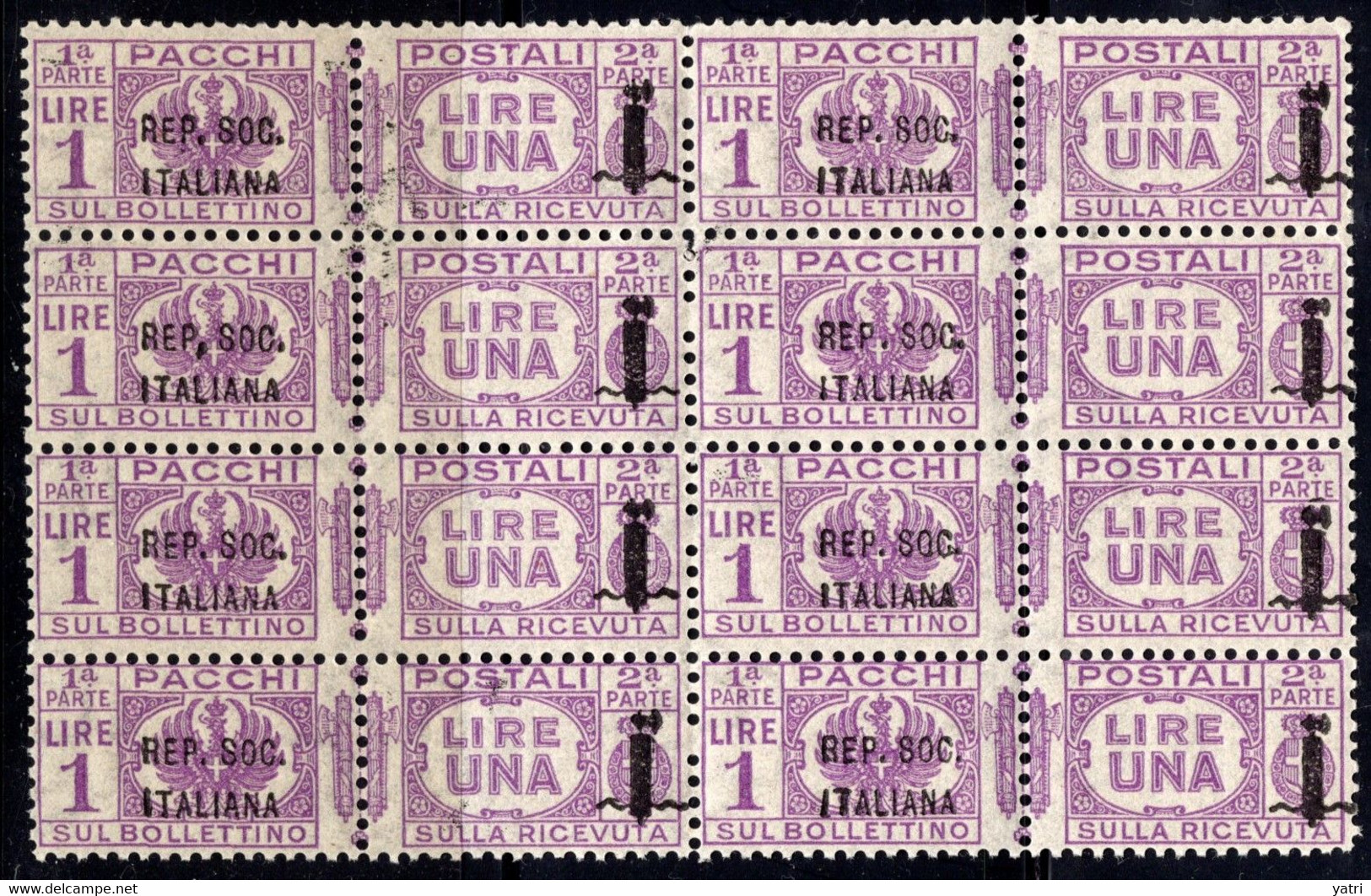 Repubblica Sociale (1944) - Pacchi Postali, 1 Lira ** - Pacchi Postali