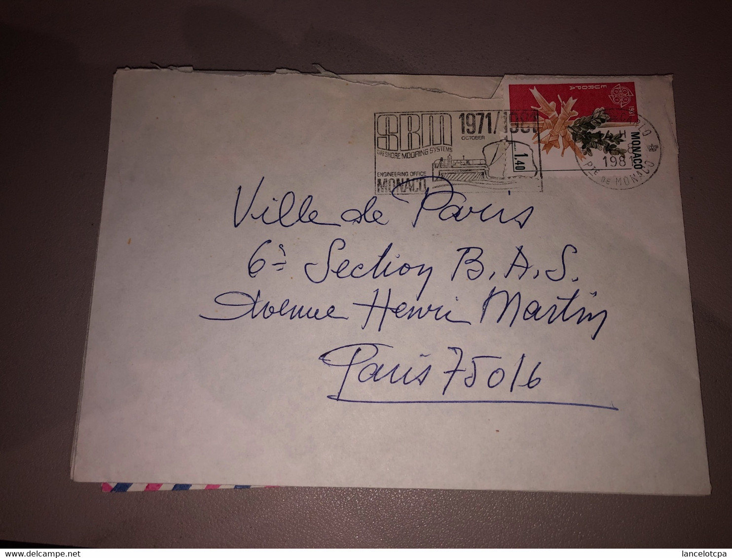 LETTRE MONACO / 1,40f EUROPA 1981 - Storia Postale