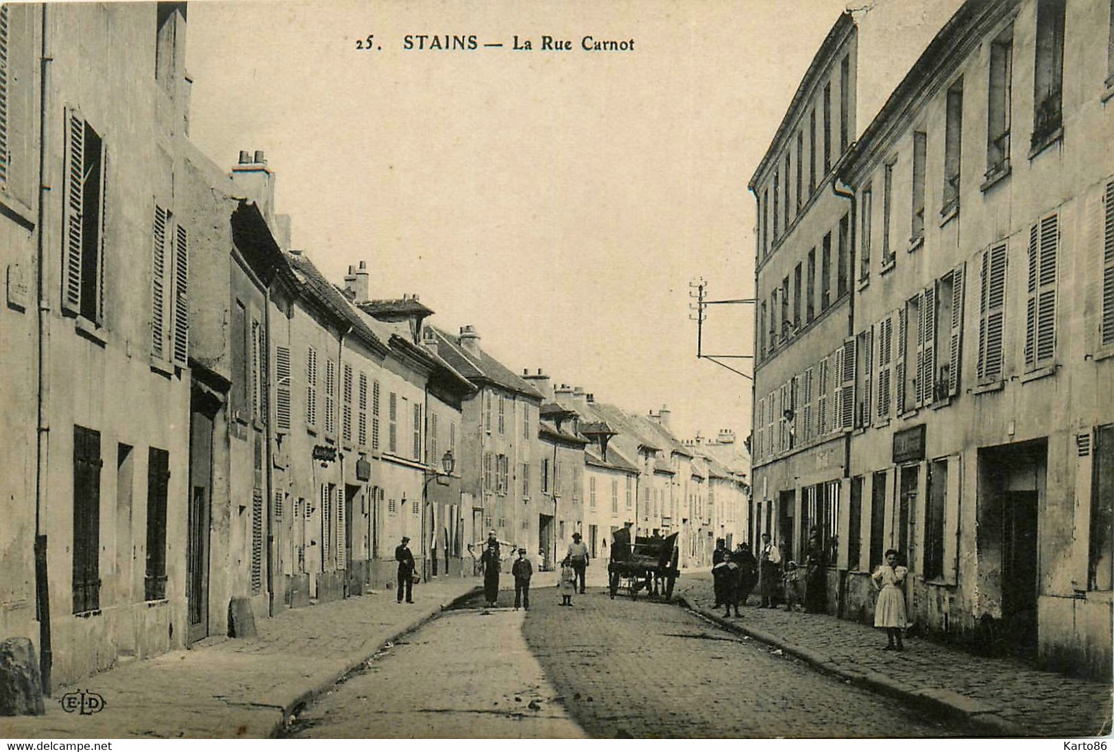 Stains * La Rue Carnot * Attelage - Stains