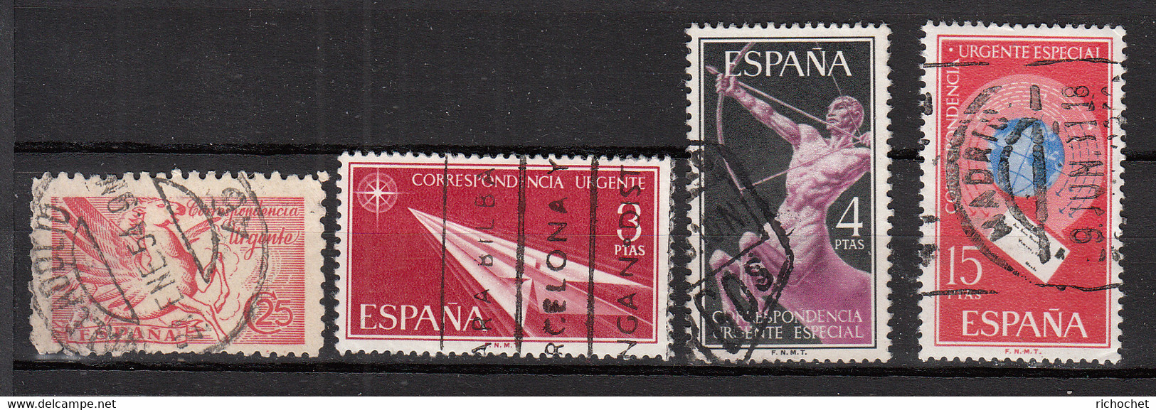 Espagne - Expres -  28 ° + 32 ° + 33 ° + 37 ° - Eilbriefmarken