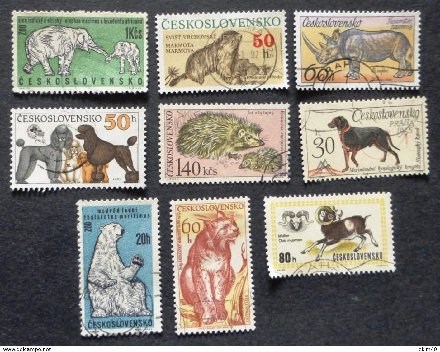 Selection Of Used/Cancelled Stamps From Czechoslovakia Wild & Domestic Animals. No DC-453 - Usati