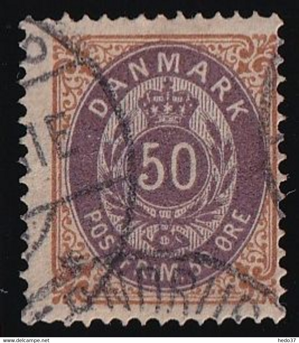 Danemark N°28a - Bistre Et Violet - Oblitéré - TB - Gebraucht